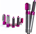 Hair Dryer Brush 5 In 1 Electric Blow Dryer Hair Comb Curling Wand Detachable Brush Kit Negative Ion Straightener Hair Curler ( Random Color)